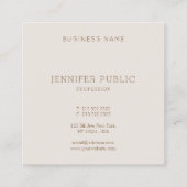 Berufliche, moderne und einfache Designvorlage Quadratische Visitenkarte (Rückseite)