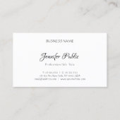 Berufliche, moderne und einfache Designvorlage Visitenkarte (Rückseite)