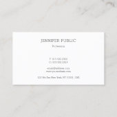 Berufliche, moderne und einfache Designvorlage Visitenkarte (Rückseite)