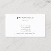 Berufliche, moderne und einfache Designvorlage Visitenkarte (Rückseite)