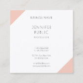 Berufliche, moderne und einfache Vorlage Quadratische Visitenkarte (Rückseite)