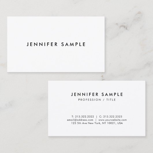 Berufliche, moderne und einfache Vorlage Visitenkarte (Vorne/Hinten)