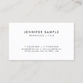Berufliche, moderne und einfache Vorlage Visitenkarte (Rückseite)