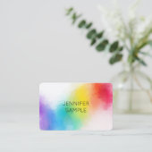 Berufliche, moderne und farbenfrohe Vorlage Visitenkarte (Stehend Vorderseite)