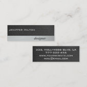 Berufliche, moderne und luxuriöse, graue Textur Mini Visitenkarte (Vorne/Hinten)