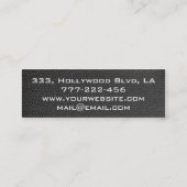 Berufliche, moderne und luxuriöse, graue Textur Mini Visitenkarte (Rückseite)