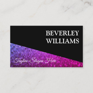 Berufliche, moderne Violett-Black-Business-Karte Visitenkarte