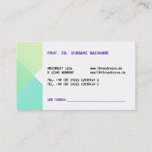 berufliche Moderne Visitenkarte (Rückseite)