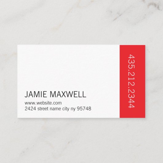 Berufliche moderne Visitenkarte (Rückseite)