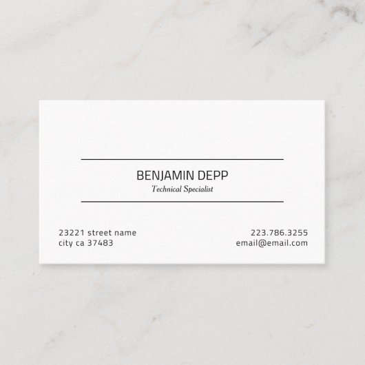 Berufliche moderne Visitenkarte (Vorderseite)