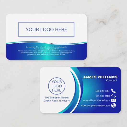 Berufliche moderne Visitenkarte (Vorne/Hinten)