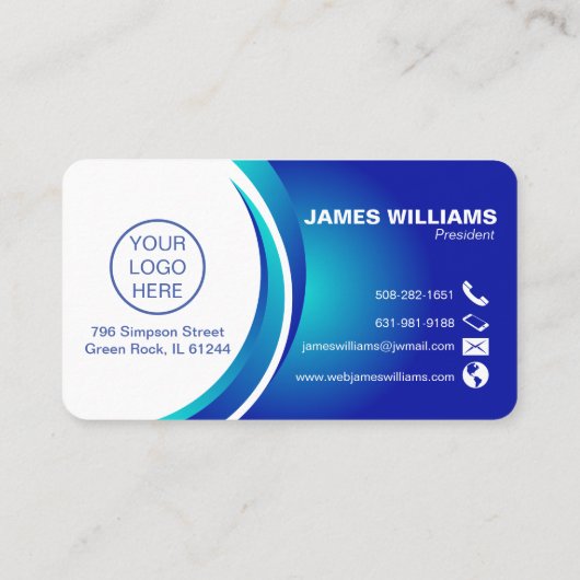 Berufliche moderne Visitenkarte (Rückseite)