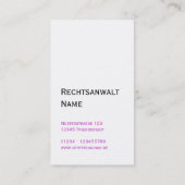 berufliche Moderne Visitenkarte (Rückseite)