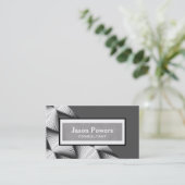 berufliche, moderne Visitenkarte grau (Stehend Vorderseite)