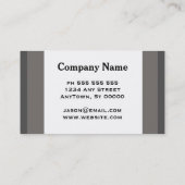 berufliche, moderne Visitenkarte grau (Rückseite)