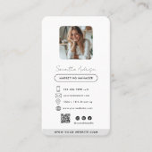 Berufliche moderne Visitenkarte mit Foto & QR (Vorderseite)