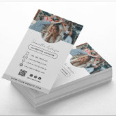 Berufliche moderne Visitenkarte mit Foto & QR