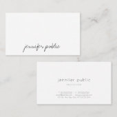 Berufliche moderne Vorlage Elegante Handschrift Visitenkarte (Vorne/Hinten)