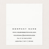 Berufliche moderne weiße Faltkarte Visitenkarten (Innenseite Aufgefaltet)