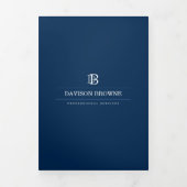 Berufliche Monogram Blue Broschüre (Cover)