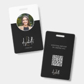 Berufliche Monogram Company Office-ID Ausweis (Vorder- & Rückseite)