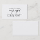 Berufliche Monogram Consultant-Visitenkarte Visitenkarte (Vorne/Hinten)