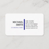 Berufliche Monogram, moderne Navy Strips Visitenkarte (Rückseite)