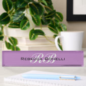 Berufliche Monogram Name Initials Schlicht Stilvol Namensplakette