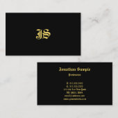 Berufliche Monogram Vorlage Klassischer alter Stil Visitenkarte (Vorne/Hinten)