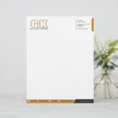 Berufliche Monogramm Briefbogen (Stehend Vorderseite)