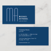 Berufliche Monogramm-Farbe Visitenkarte (Vorne/Hinten)