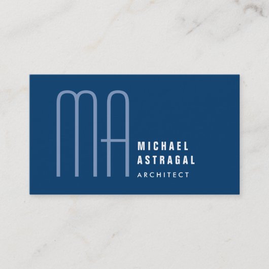 Berufliche Monogramm-Farbe Visitenkarte (Vorderseite)