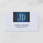 Berufliche Monogramm-FinanzVisitenkarte Visitenkarte (Vorderseite)