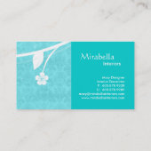 Berufliche Monogramm-Geschäfts-Karte mit Blumen Visitenkarte (Rückseite)