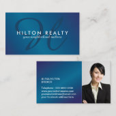 Berufliche Monogramm-Geschäfts-Karten-Schablone Visitenkarte (Vorne/Hinten)