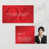 Berufliche Monogramm-Geschäfts-Karten-Schablone Visitenkarte (Vorne/Hinten)