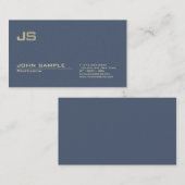 Berufliche Monogramm Premium Pearl Finish Modern Visitenkarte (Vorne/Hinten)