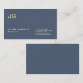 Berufliche Monogramm Premium Pearl Finish Modern Visitenkarte (Vorne/Hinten)