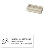 Berufliche Monogramm-Rücksendeadresse Gummistempel (Stempel)