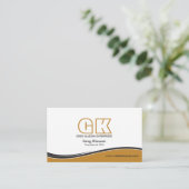 Berufliche Monogramm Visitenkarte (Stehend Vorderseite)
