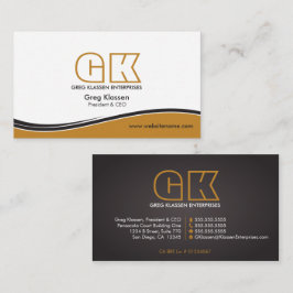 Berufliche Monogramm Visitenkarte