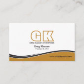 Berufliche Monogramm Visitenkarte (Vorderseite)