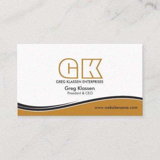 Berufliche Monogramm Visitenkarte (Vorderseite)