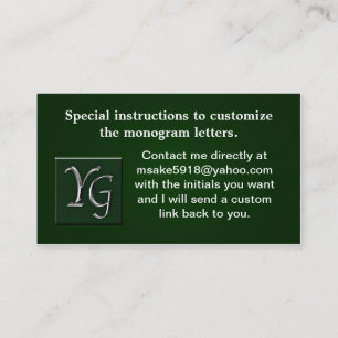 Berufliche Monogrammatikalie Visitenkarte