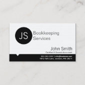Berufliche Monographie Buchführung Visitenkarte (Vorderseite)