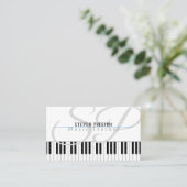 Berufliche Musiklehrerin | Klavierschlüssel Visitenkarte (Stehend Vorderseite)