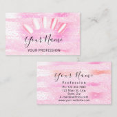 Berufliche Nagelkunst Manicure Glitzer Beauty Visitenkarte (Vorne/Hinten)
