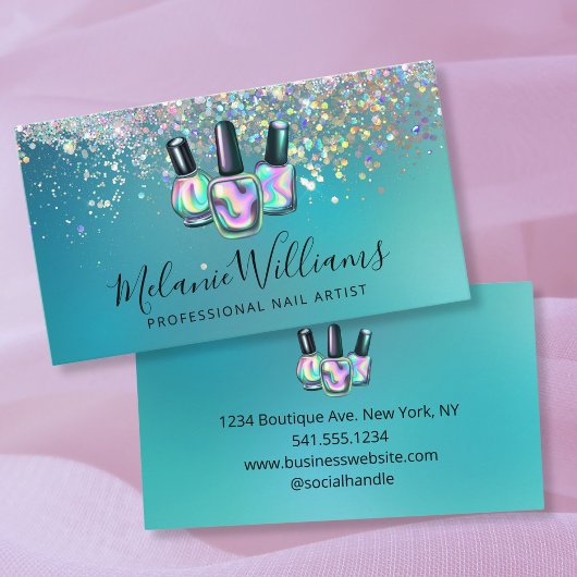 Berufliche Nagelkünstlerische Manicure Sparkasse Visitenkarte