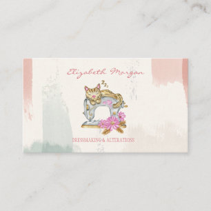 Berufliche Nähmaschine Katzenbürste Visitenkarte