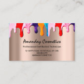 Berufliche Nail Artist Techniker Tropfen Rose Visitenkarte (Rückseite)